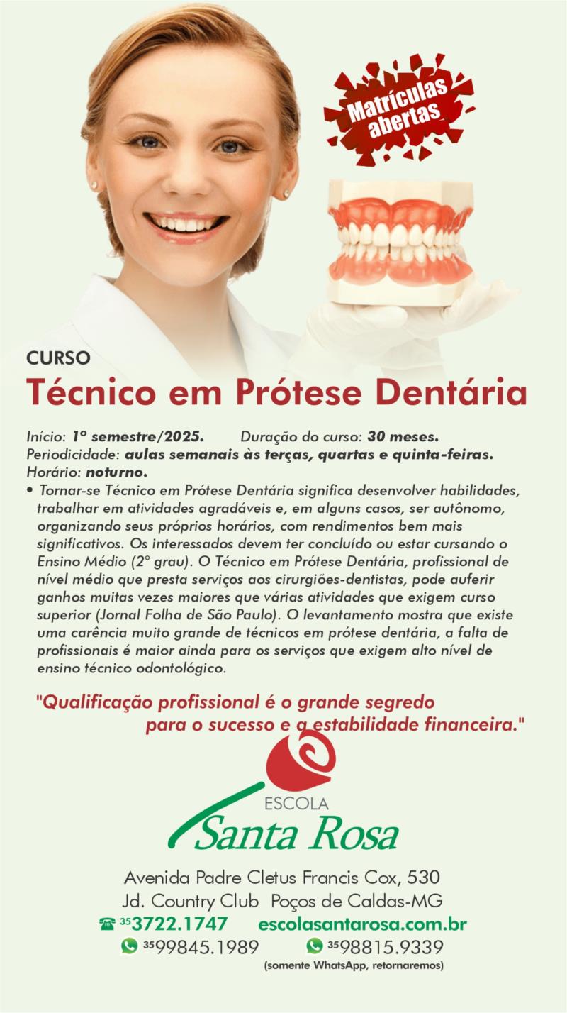 TÉCNICO EM PRÓTESE DENTÁRIA 2025-2027